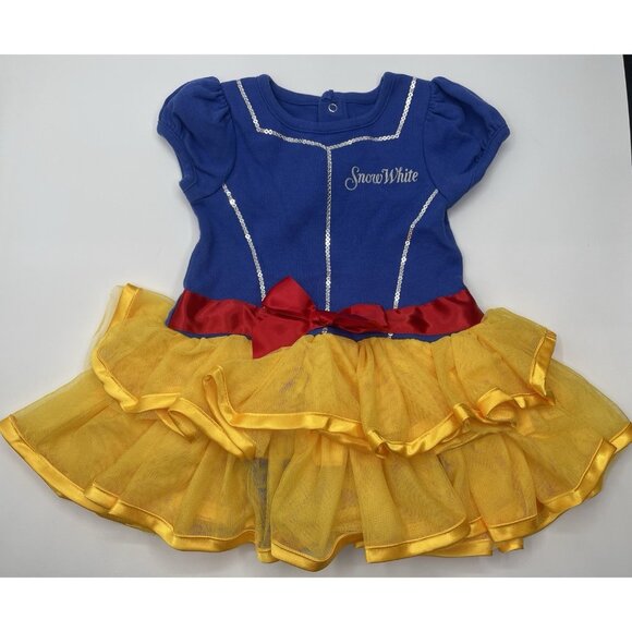 Disney Baby Snow White Costume Baby Girl Size 12 Months Sequin Blue Yellow - Picture 1 of 5